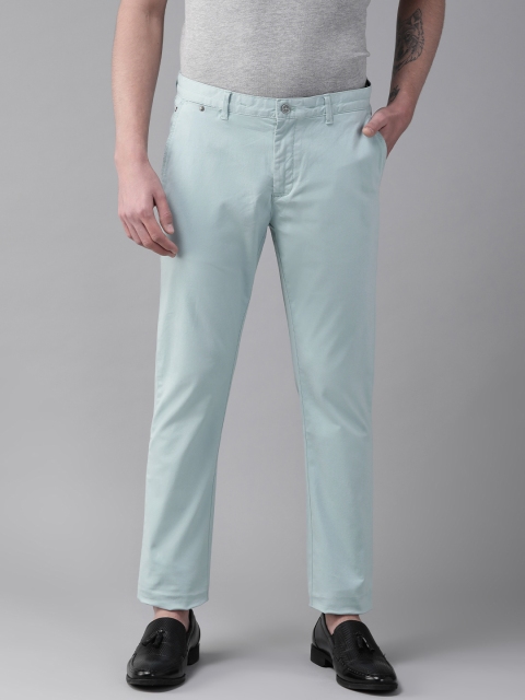 

Blackberrys Men Blue Regular Fit Solid Trousers