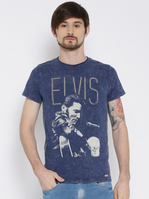 

Jack & Jones Blue Elvis Presley Print T-shirt