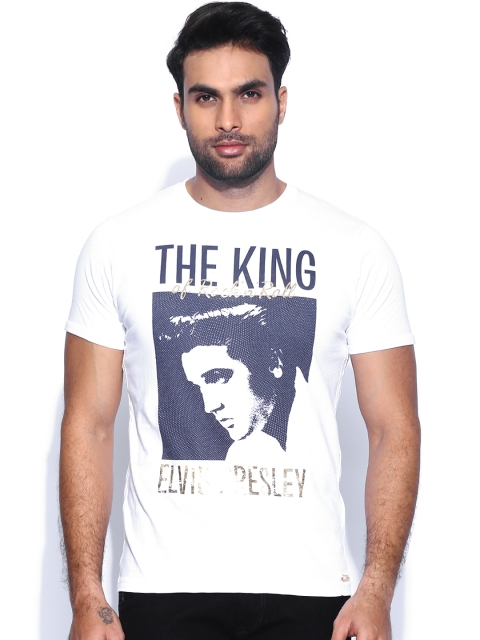 

Jack & Jones White Elvis Presley Printed T-shirt