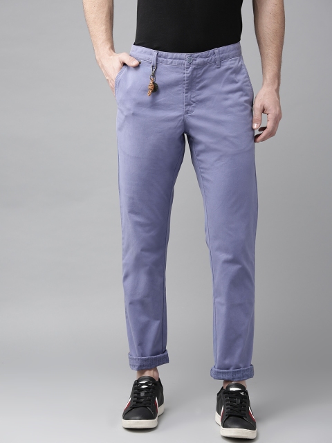 

Blackberrys Men Blue Skinny Fit Solid Chinos
