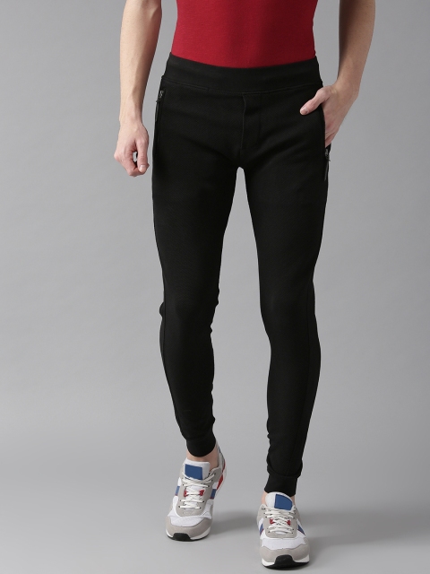 

Blackberrys Men Black Slim Fit Self Design Joggers