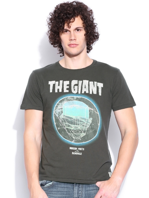 

Jack & Jones Charcoal Grey Printed T-shirt