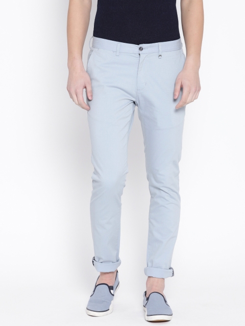 

Blackberrys Men Blue Sharp Regular Fit Self Design Chinos