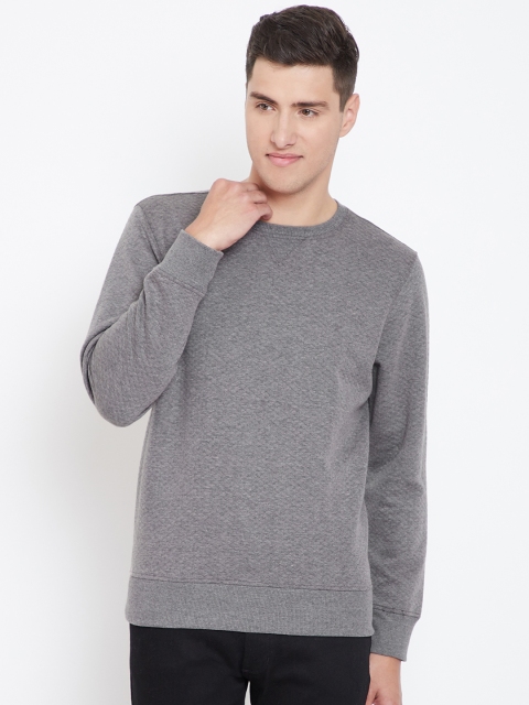 

Marks & Spencer Men Grey Melange Self Design Sweatshirt