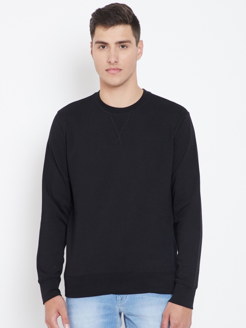 

Marks & Spencer Men Black Solid Sweatshirt