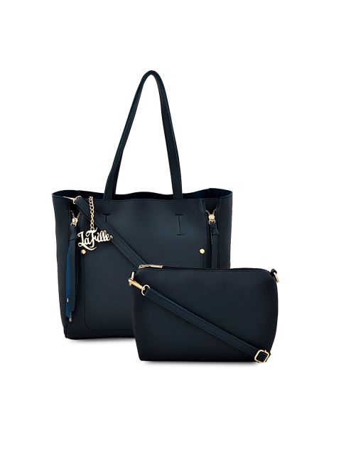 

LaFille Women Set of 2 Blue Solid Shoulder Bag With Sling Bag