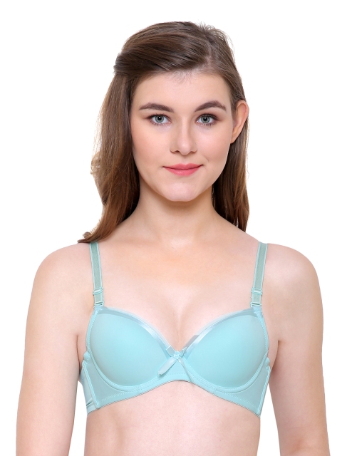 

Friskers Women Green Solid Push-Up Bra O-303-11