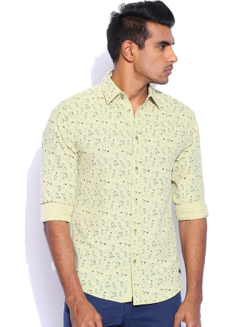 

Jack & Jones Brown Printed Slim Fit Casual Shirt