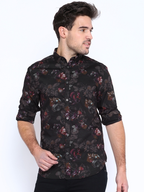 

Jack & Jones Black Printed Casual Shirt