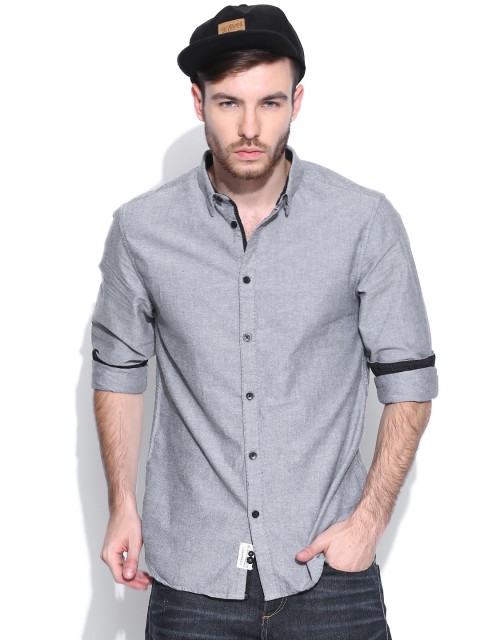 

Jack & Jones Grey Slim Fit Casual Shirt