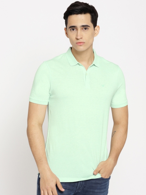 

Blackberrys Men Green Speckled Effect Polo Collar T-shirt
