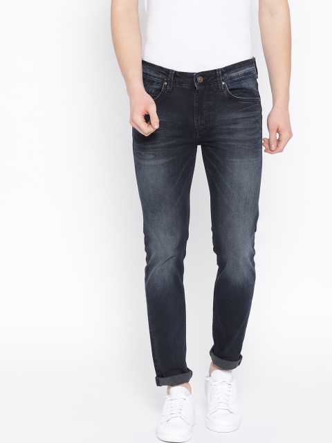 

Blackberrys Men Navy Blue Yonk Skinny Fit Low-Rise Clean Look Stretchable Jeans
