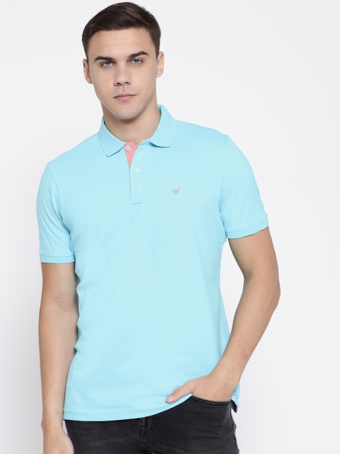 

Blackberrys Men Blue Solid Polo Collar T-shirt