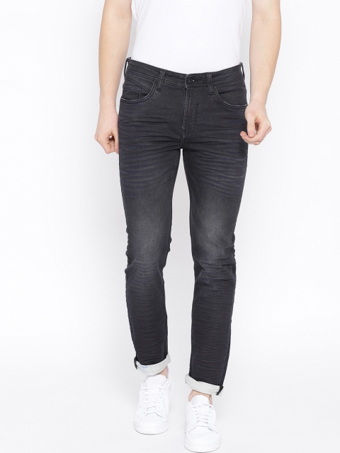 

Blackberrys Men Charcoal Grey Yonk Skinny Fit Low-Rise Clean Look Stretchable Jeans