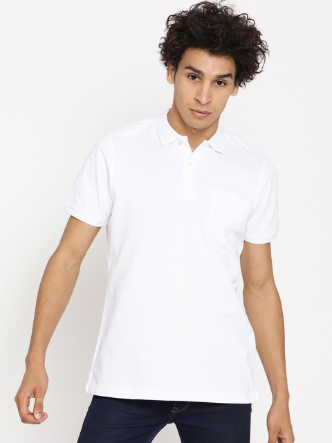

Blackberrys Men White Solid Polo Collar T-shirt