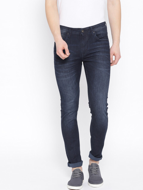 

Blackberrys Men Navy Blue Yonk Skinny Fit Low-Rise Clean Look Stretchable Jeans