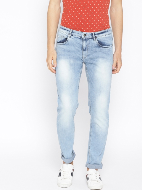 

Blackberrys Men Blue Buff Slim Fit Low-Rise Clean Look Stretchable Jeans