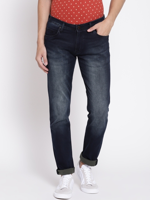 

Blackberrys Men Navy Blue Slim Fit Mid-Rise Clean Look Stretchable Jeans