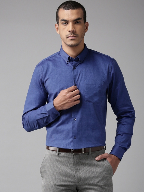 

Blackberrys Men Blue Slim Fit Solid Formal Shirt