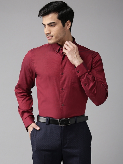 

Blackberrys Men Maroon Slim Fit Dual-Toned Partywear Shirt