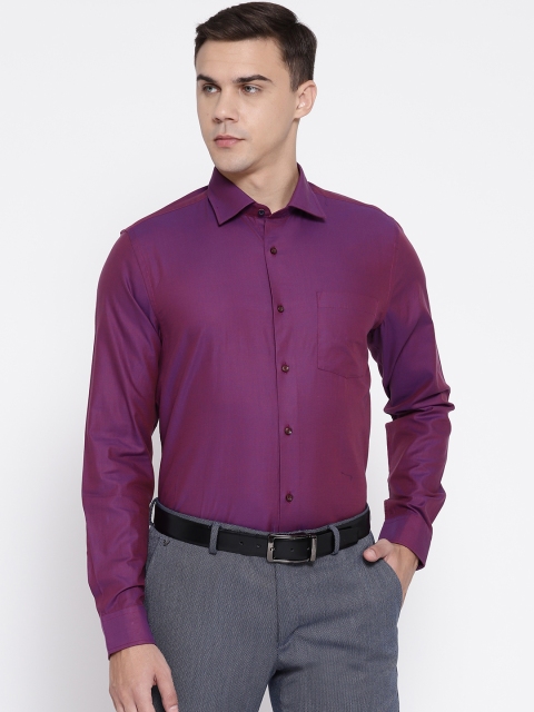 

Blackberrys Men Purple Slim Fit Solid Giza Cotton Formal Shirt
