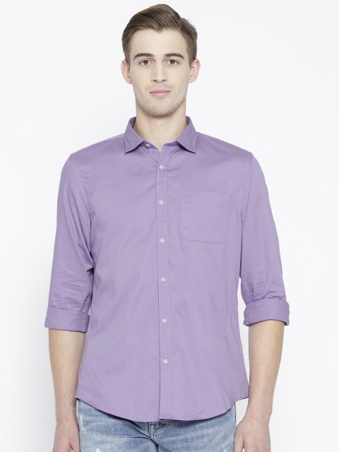 

Blackberrys Men Purple Slim Fit Solid Casual Shirt