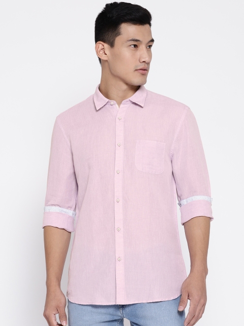 

Blackberrys Men Lavender Slim Fit Solid Casual Shirt