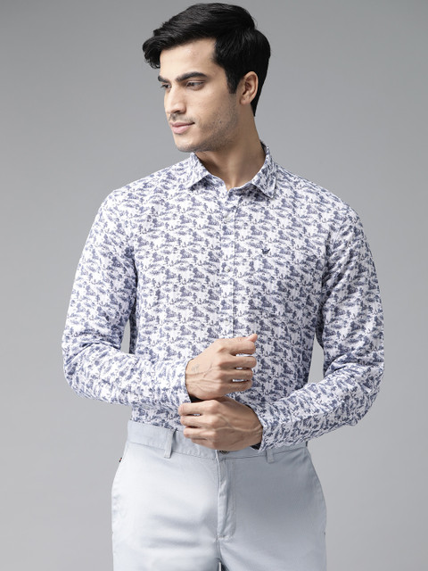 

Blackberrys Men Blue Slim Fit Printed Casual Shirt