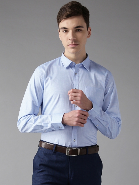 

Blackberrys Men Blue Slim Fit Solid Formal Shirt