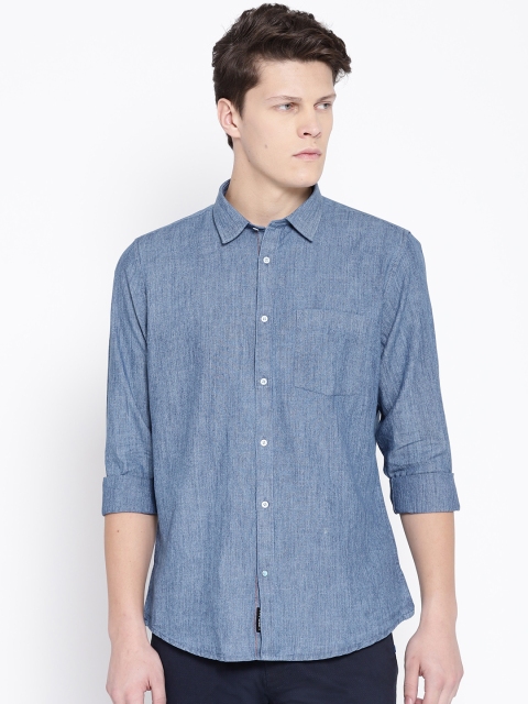 

Blackberrys Men Blue Slim Fit Solid Casual Shirt