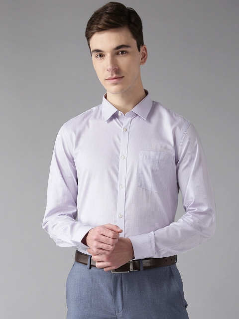 

Blackberrys Men Lavender Slim Fit Self Design Formal Shirt