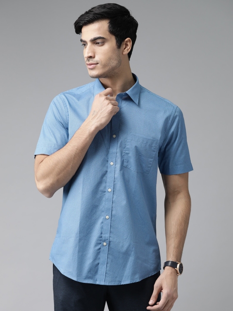 

Blackberrys Men Blue Slim Fit Printed Casual Shirt