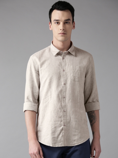

Blackberrys Men Grey Slim Fit Solid Casual Shirt