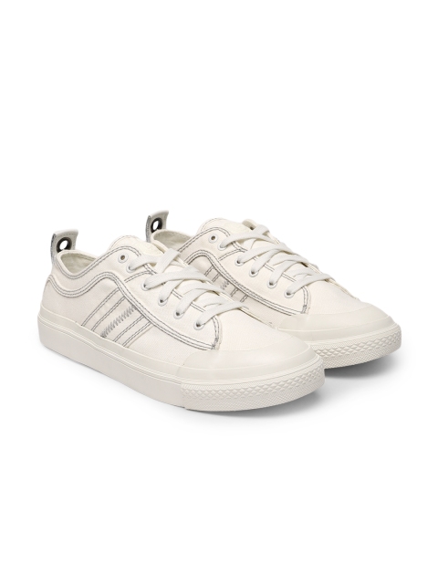 

DIESEL Men White Solid Sneakers