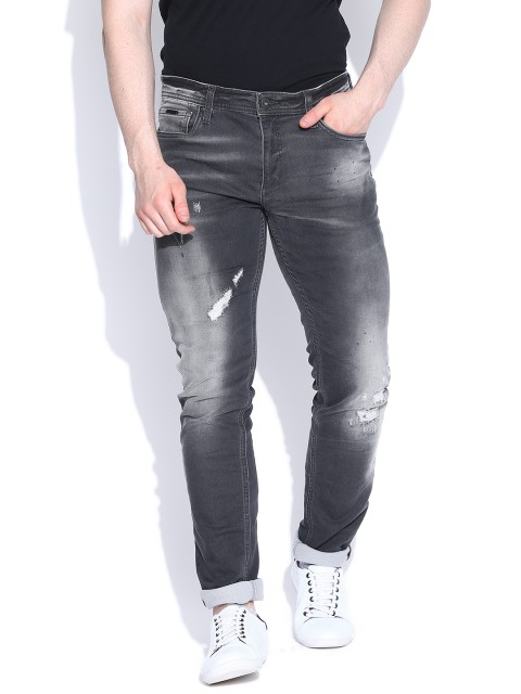 

Jack & Jones Grey Washed Ben Fit Jeans