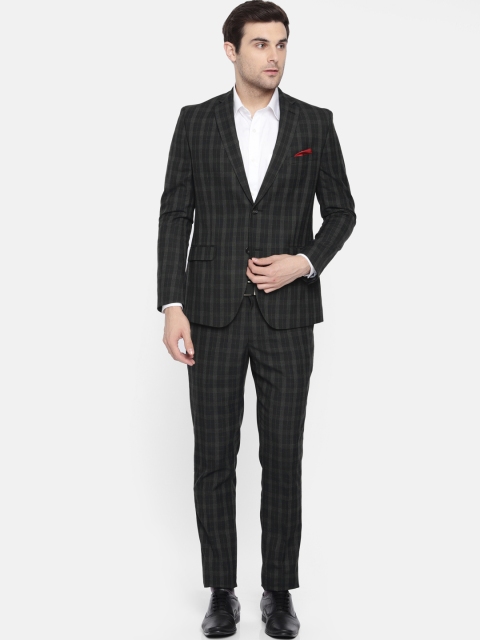 

SUITLTD Men Black Checked Single-Breasted Slim Fit Formal Suit
