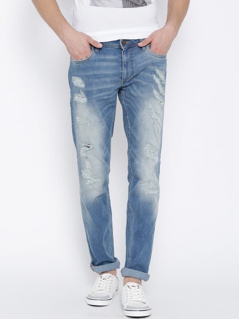 

Jack & Jones Blue Washed Tim Slim Jeans