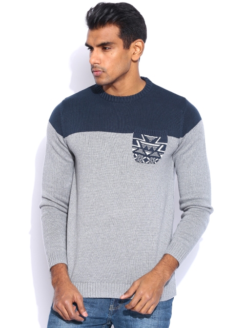 

Jack & Jones Grey & Navy Sweater