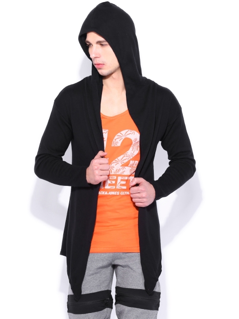 

Jack & Jones Black Hooded Cardigan