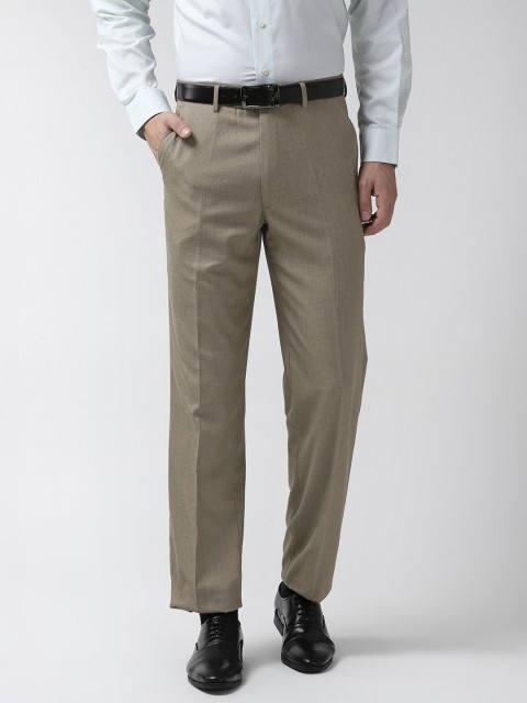 

Marks & Spencer Men Beige Regular Fit Solid Formal Trousers