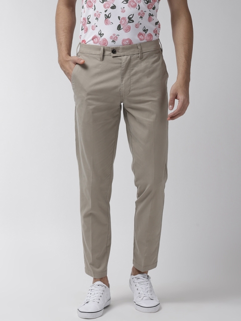 

Marks & Spencer Men Beige Slim Fit Solid Chinos