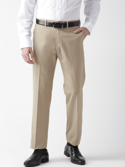 

Marks & Spencer Men Beige Slim Fit Solid Formal Trousers