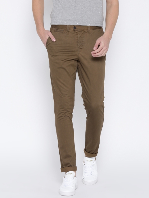 

Jack & Jones Brown Marco Slim Fit Casual Trousers