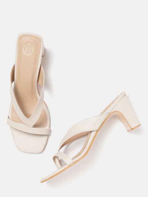 

20Dresses Women Beige Solid Block Heels
