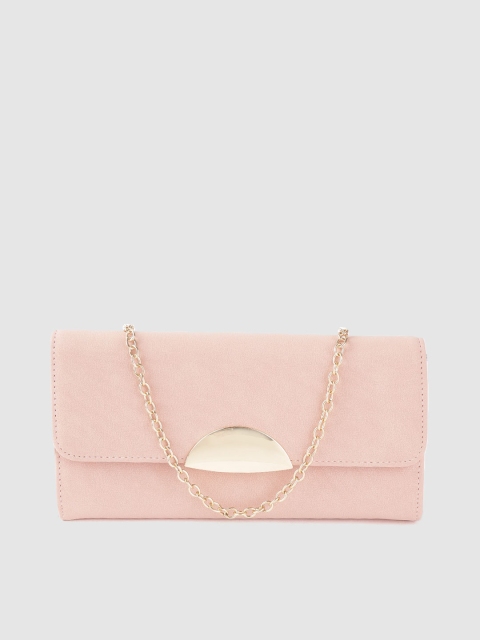 

DressBerry Peach-Coloured Solid Purse Clutch