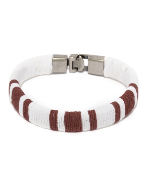 

ToniQ Men White & Red Bracelet