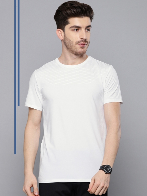 

Louis Philippe Ath.Work Men White Printed Slim Fit Round Neck T-shirt