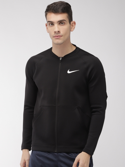 

Nike Men Black Solid Sporty Jacket