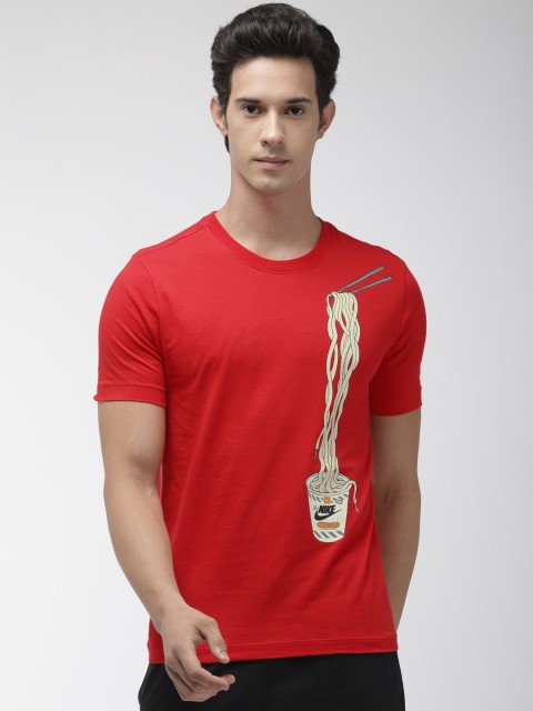 

Nike Men Red Printed FW CLTR 2 Standard Fit Round Neck T-shirt