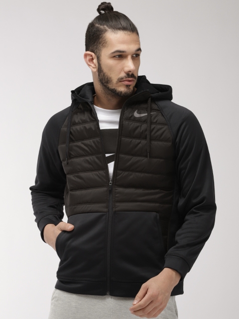 

Nike Men Black Solid Puffer Jacket